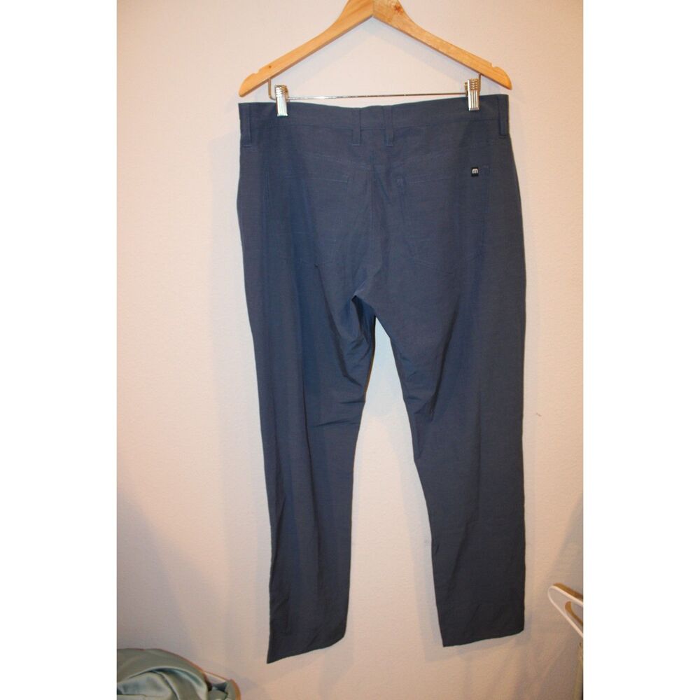 Travis Mathew size 34 mens athletic golf pants blue almost stripe pattern - Picture 5 of 6